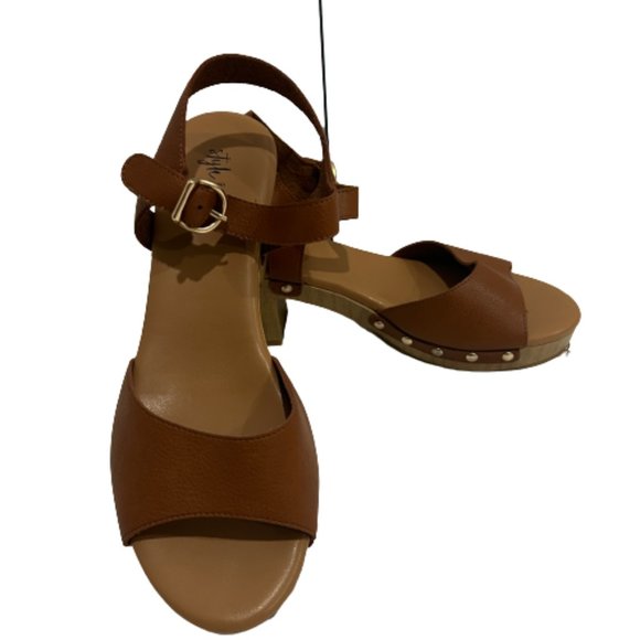 Altar’d State Platform Chunky Wood Heels Women’s Size 8 - Picture 1 of 9